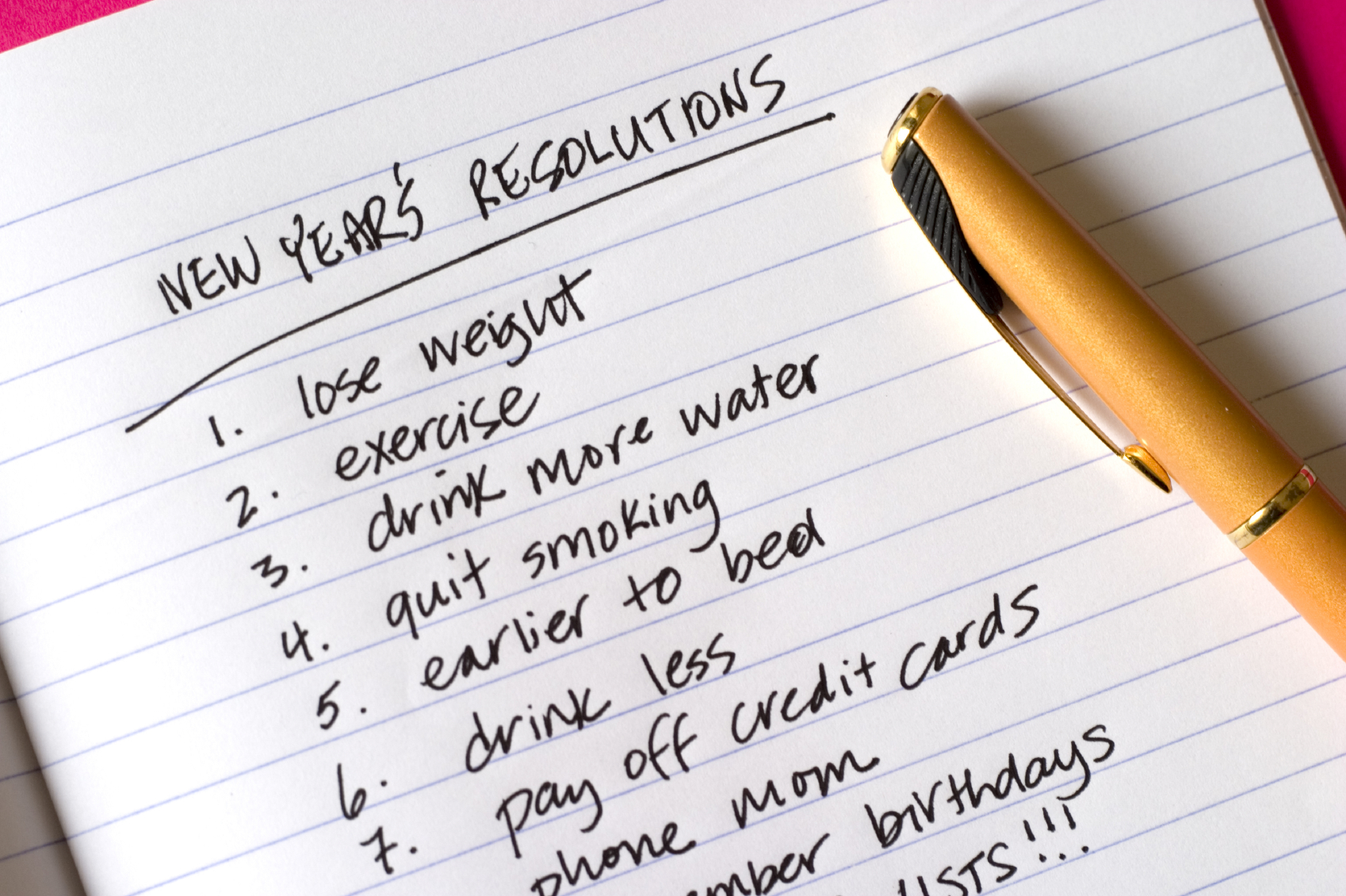 Ner Year's Resolutions List Ner Year's Resolutions List